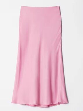 & Other Stories Satin Midi Skirt